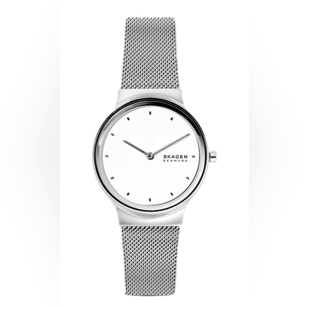 Skagen unisex steel-mesh  silver watch